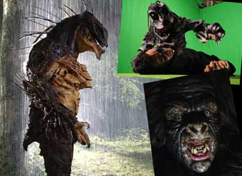 monsters beast bug man bigfoot alien creature character sfx makeup for movies and commercials